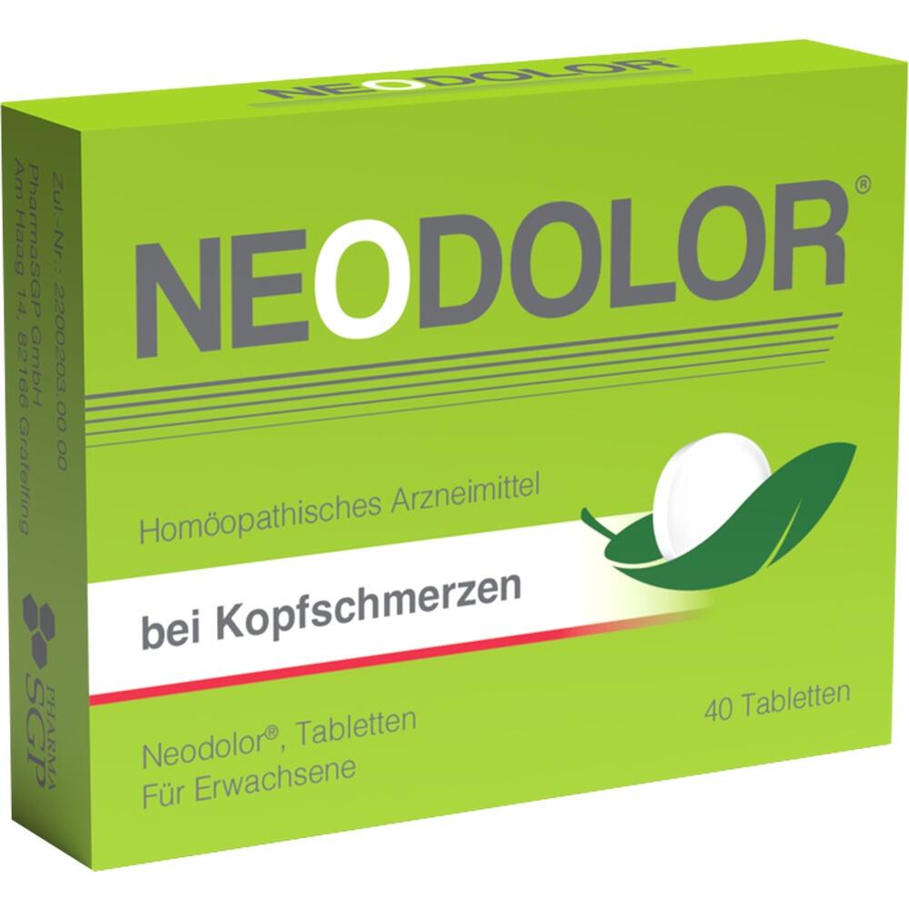 Grüne Verpackung von Tabletten gegen Kopf- und Nervenschmerzen.
