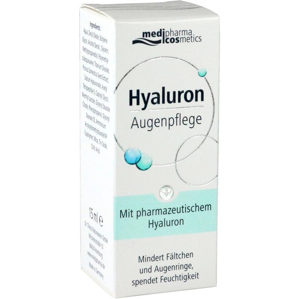 Eine Packung mit Hyaluron Augenpflege von medipharma cosmetics.
