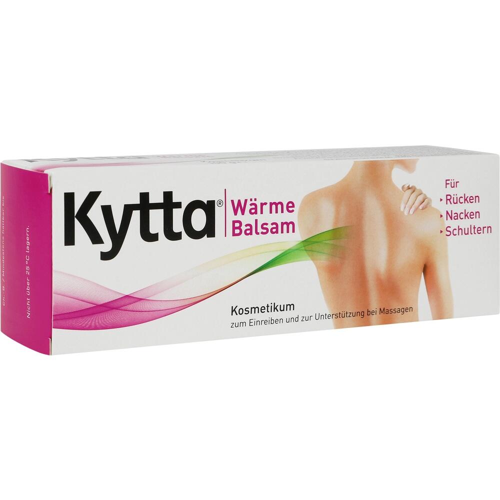 Eine Verpackung von Kytta Wärmebalsam für Rücken, Nacken und Schultern.