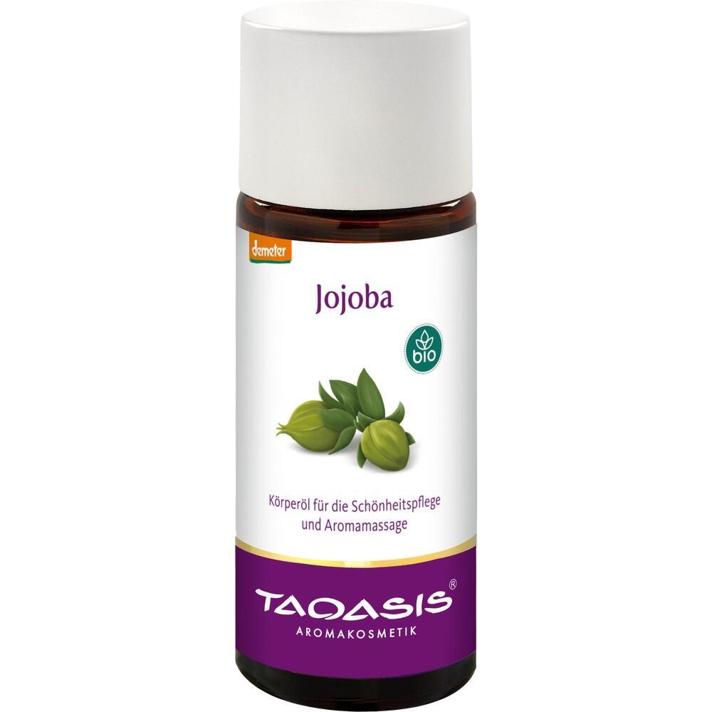 Flasche mit Jojoba-Körperöl für Schönheitspflege und Aromamassage.