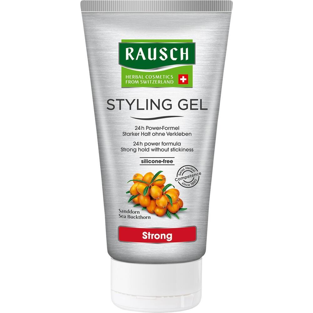 Eine Tube Styling-Gel von Rausch mit Sanddorn und starkem Halt.
