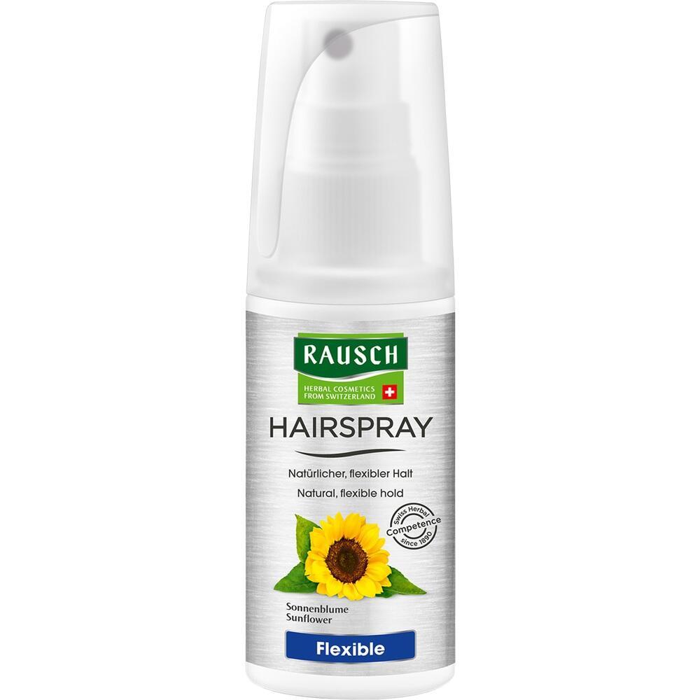 Eine Flasche flexibles Haarspray mit Sonnenblumenmotiv.