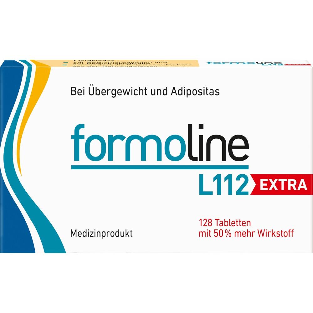 Eine Packung mit dem Medizinprodukt "formoline L112 EXTRA" gegen Übergewicht.
