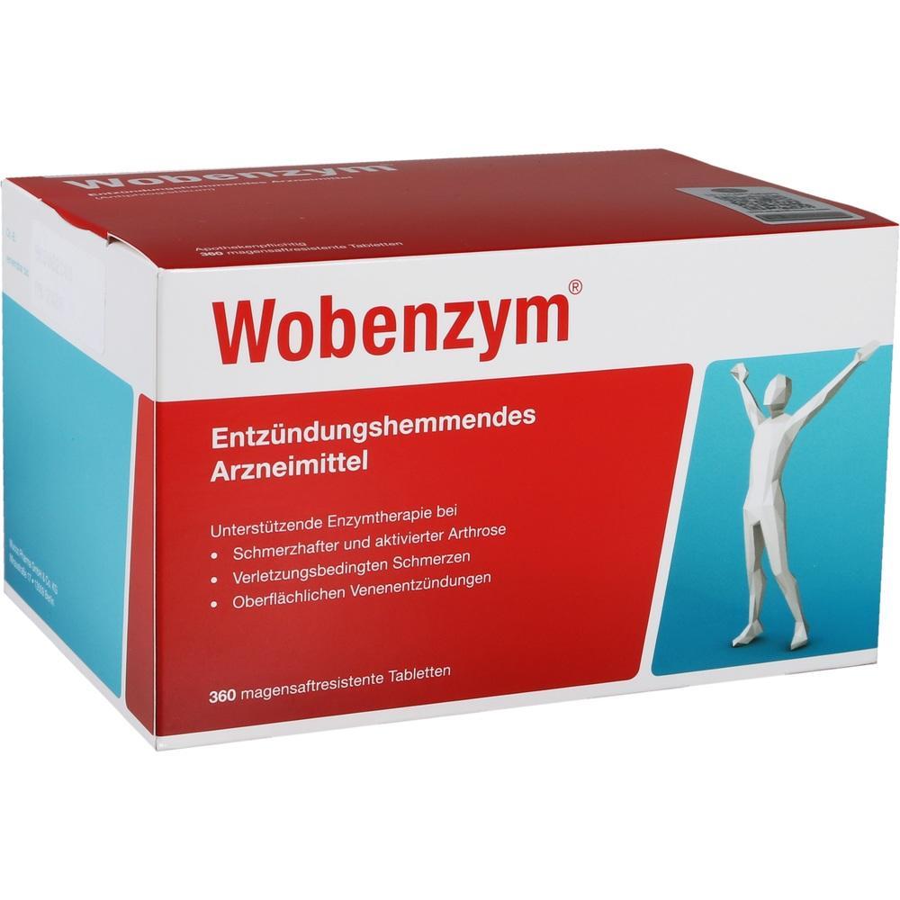 Eine Verpackung von Wobenzym, einem entz&uuml;ndungshemmenden Medikament.