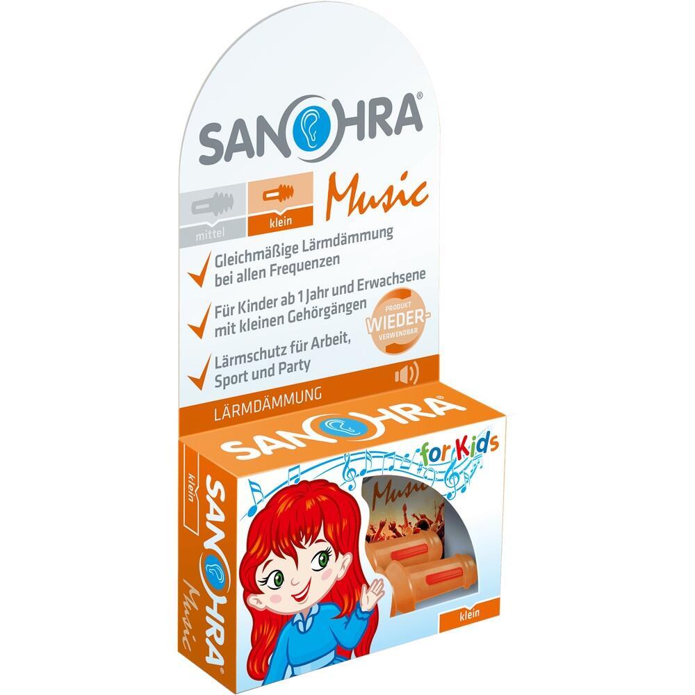 Eine Packung Ohrstöpsel für Kinder mit einer Zeichnung eines fröhlichen Mädchens vorne.