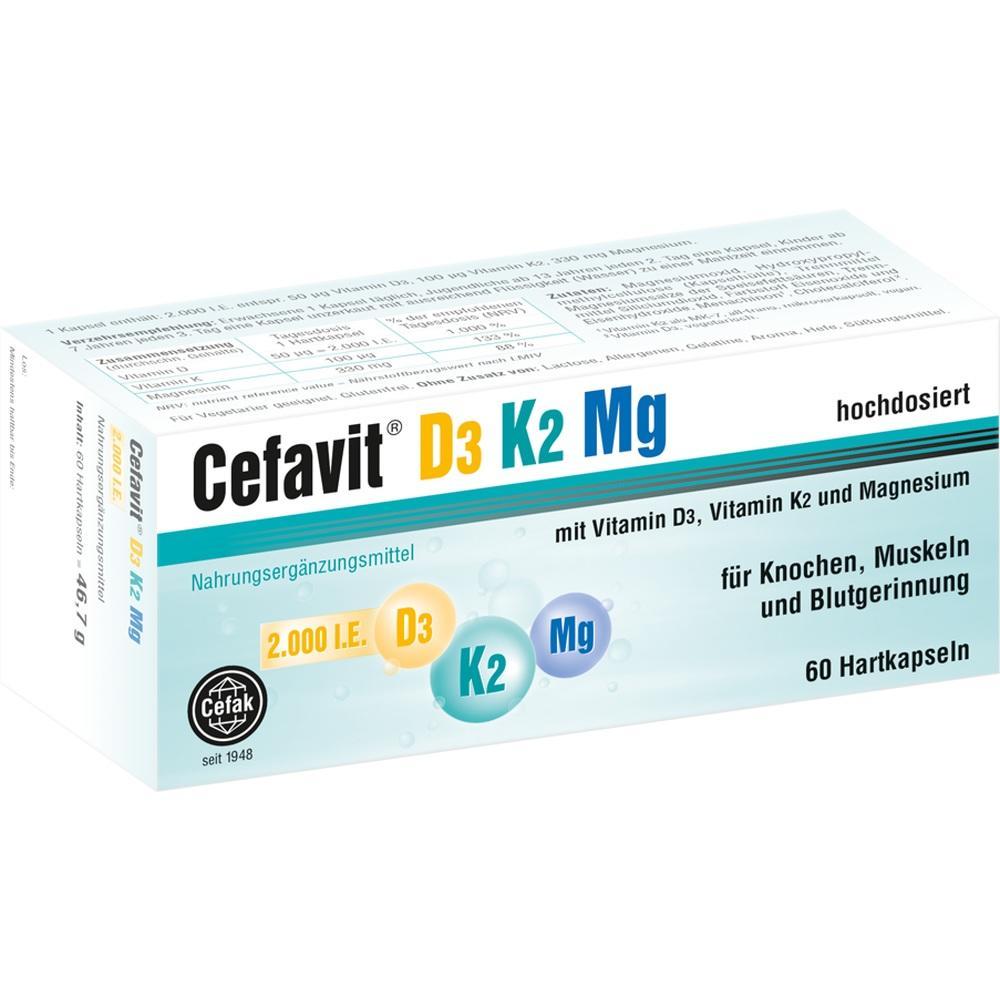 Eine Vitaminpackung mit D3, K2 und Magnesium f&uuml;r Knochen und Muskeln.