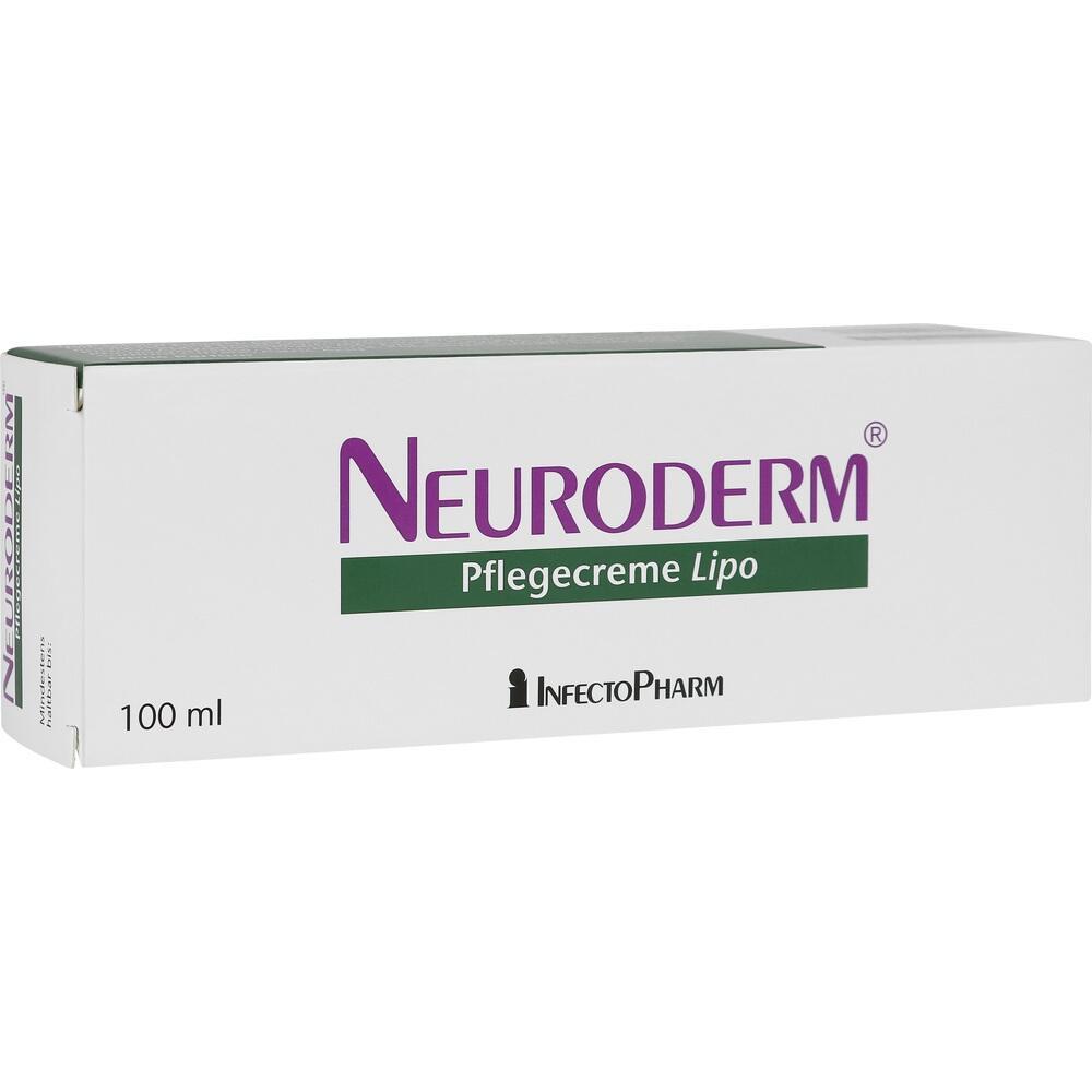 Weiße Schachtel mit der Aufschrift "Neuroderm Pflegecreme Lipo".