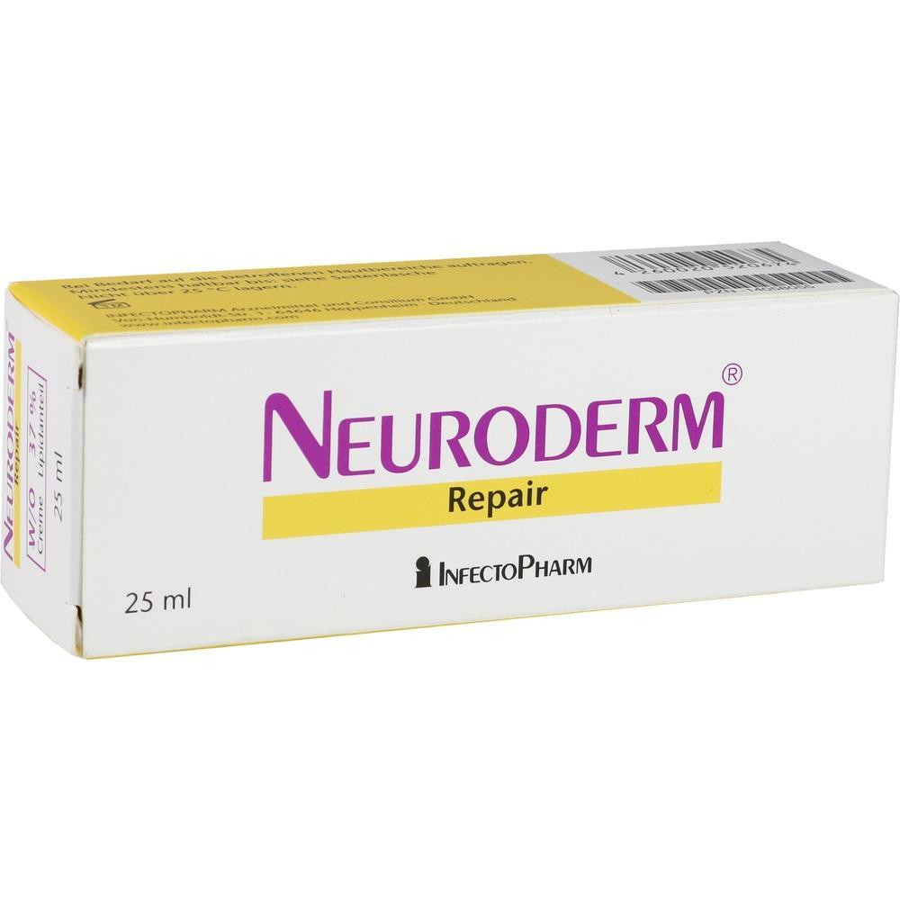 Weiße Schachtel mit der Aufschrift "Neuroderm Repair", 25 ml.
