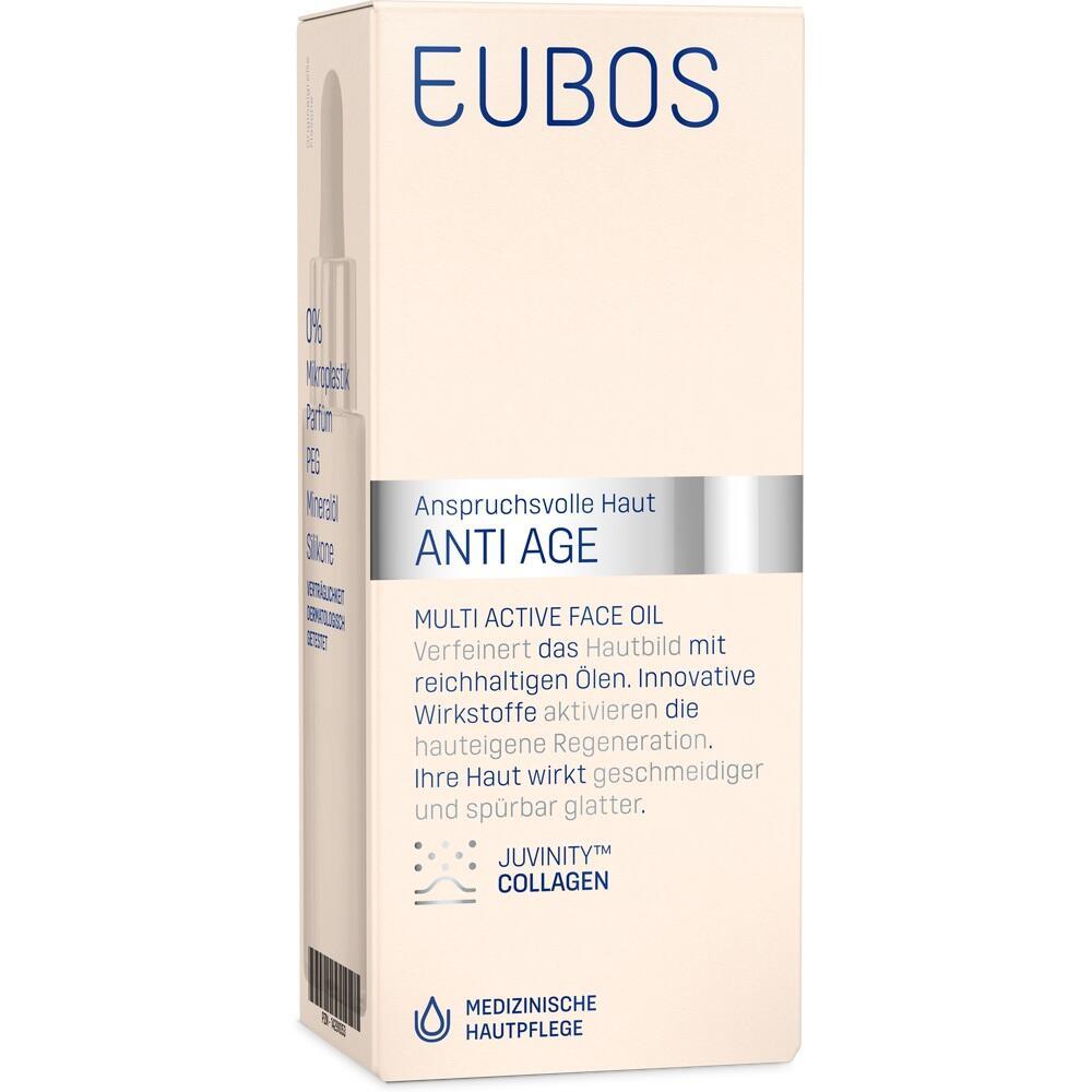 Die Verpackung zeigt ein Anti-Age-Gesichts&ouml;l von Eubos f&uuml;r anspruchsvolle Haut.
