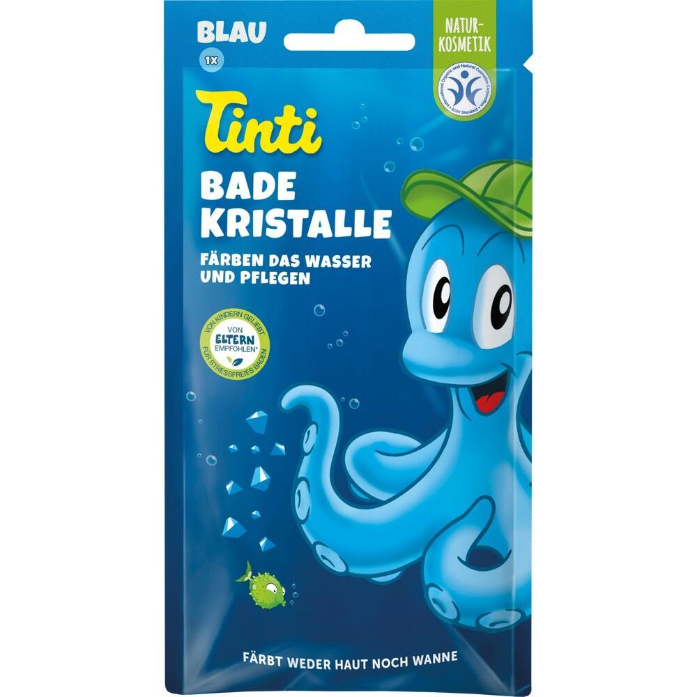 Auf der Packung ist ein blauer, lächelnder Tintenfisch abgebildet.