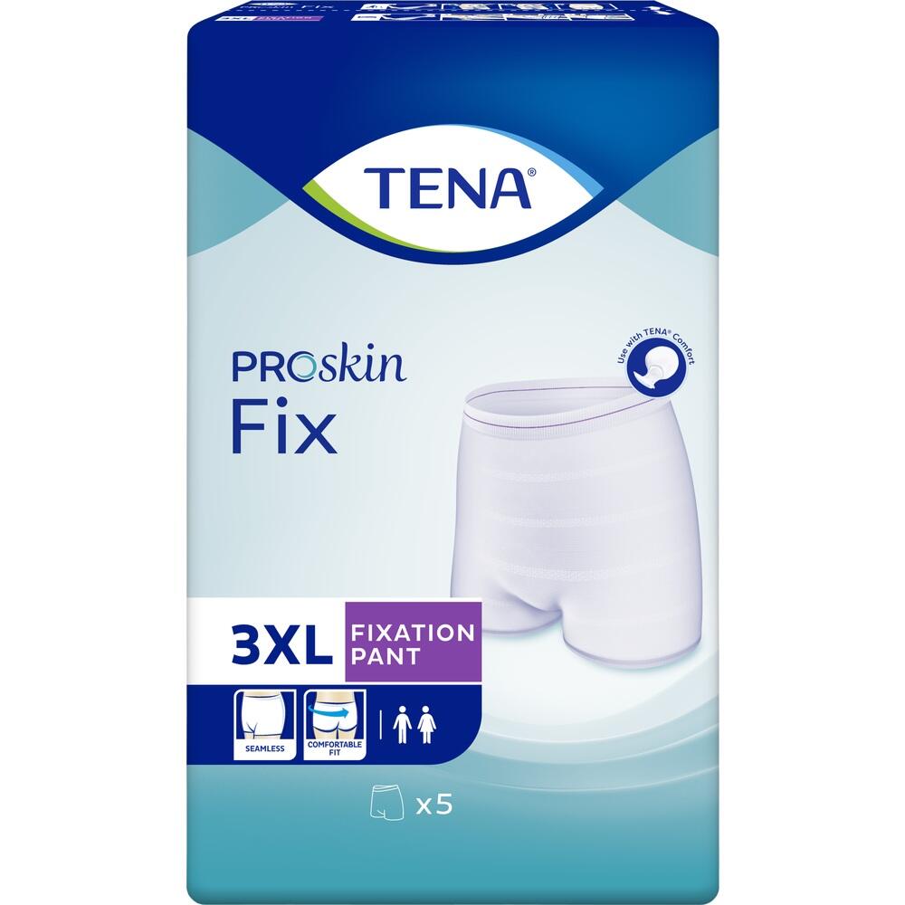 Verpackung von TENA ProSkin Fix, Größe 3XL, 5 Fixierhosen.