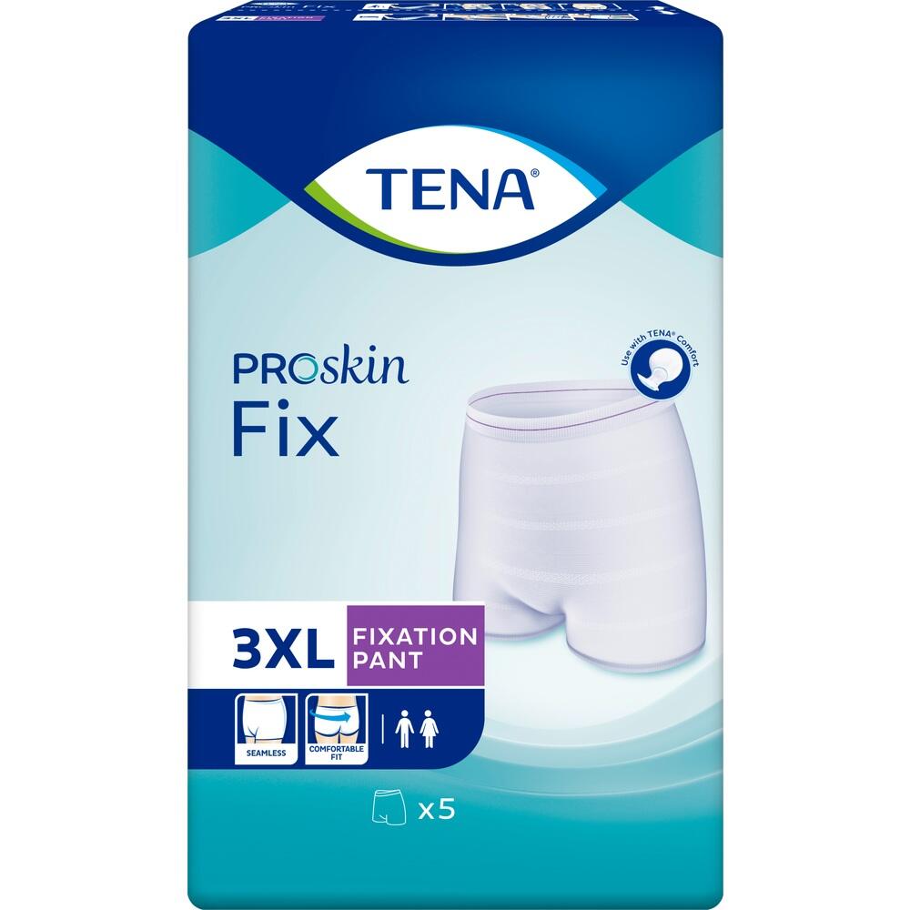 Eine Packung TENA ProSkin Fix in Größe 3XL für Fixierungshosen.