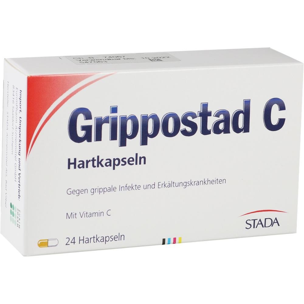 Eine Packung Grippostad C Kapseln gegen Erkältungen.
