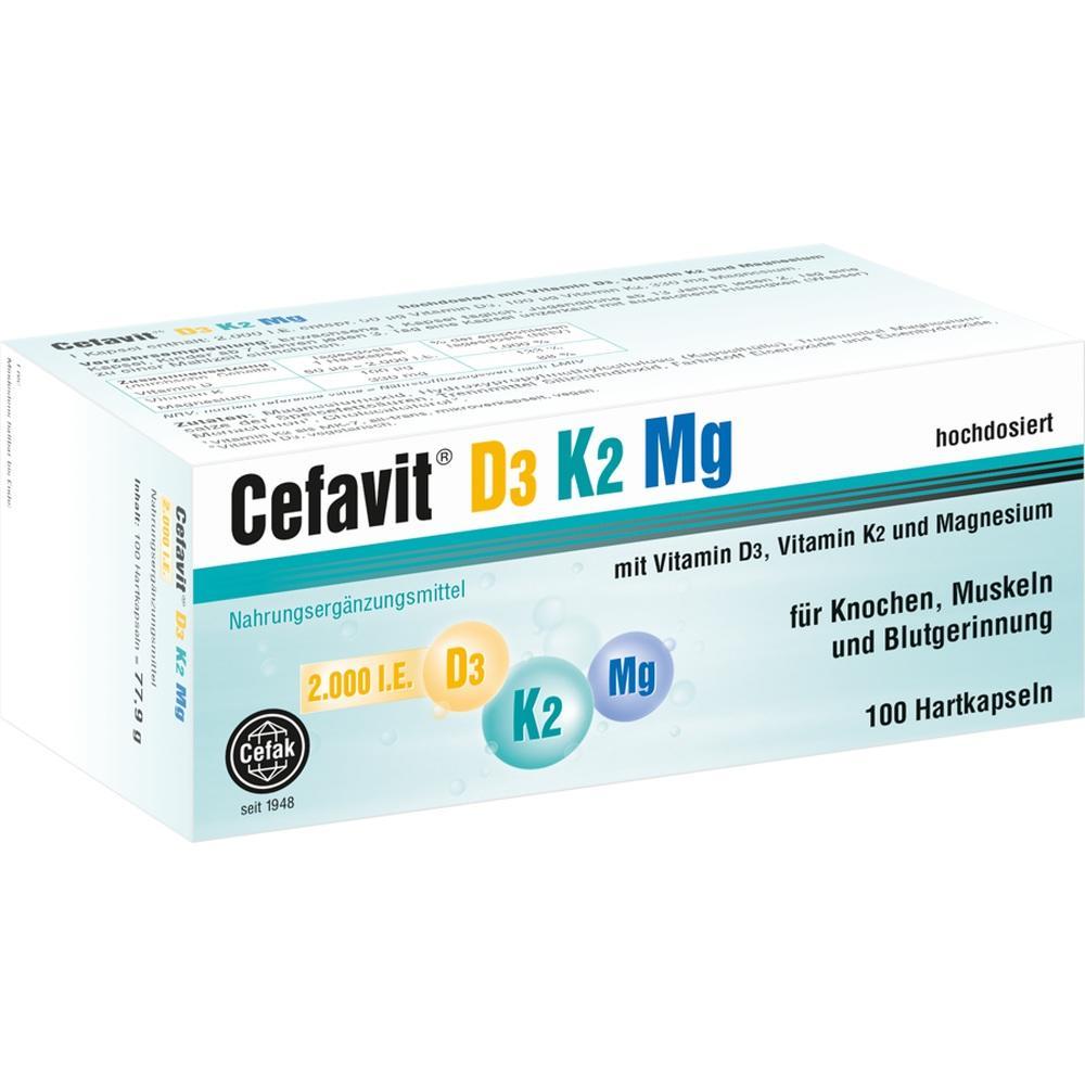 Verpackung von Nahrungserg&auml;nzungsmittel mit Vitamin D3, K2 und Magnesium.