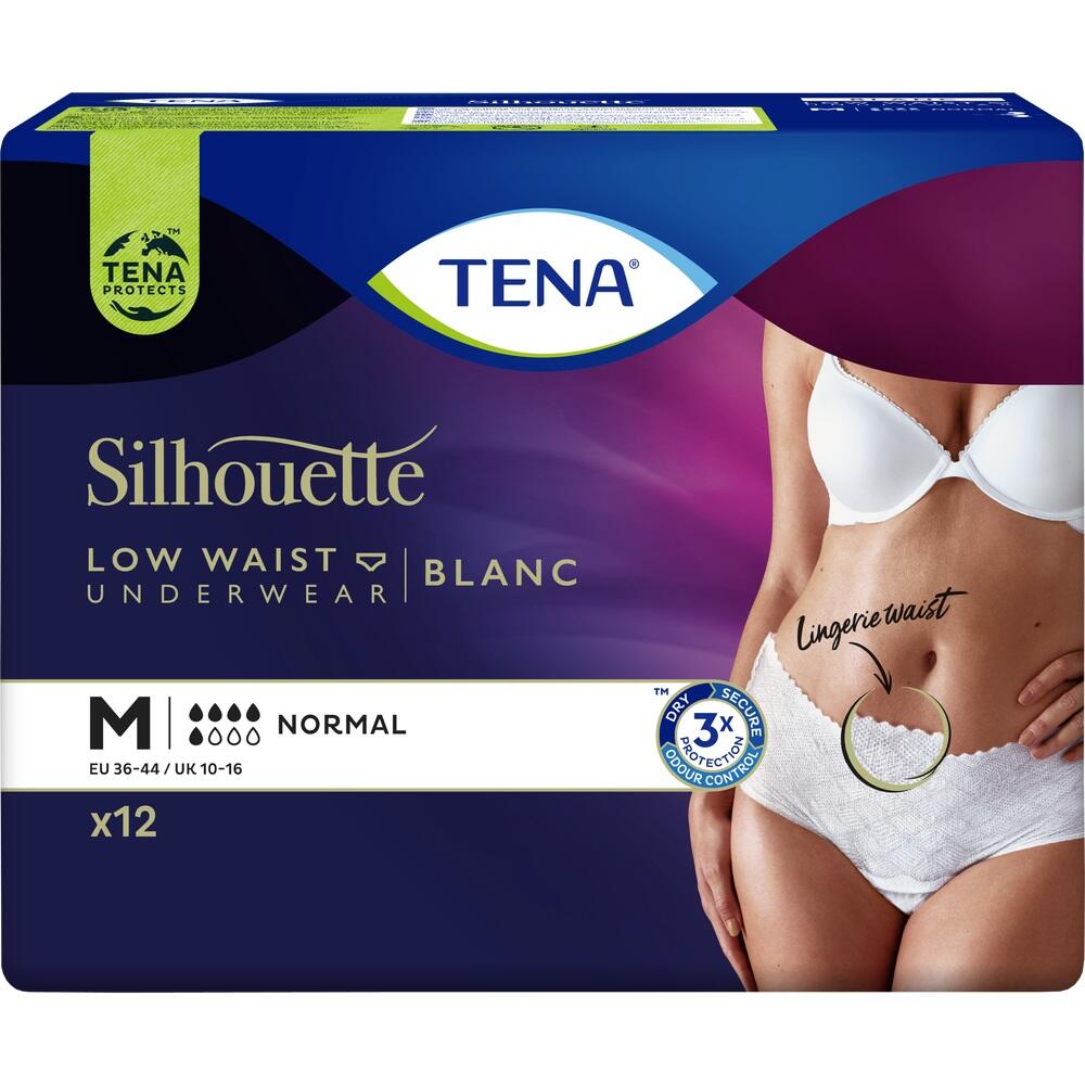 Eine Verpackung von Tena Silhouette Unterwäsche in Größe M.