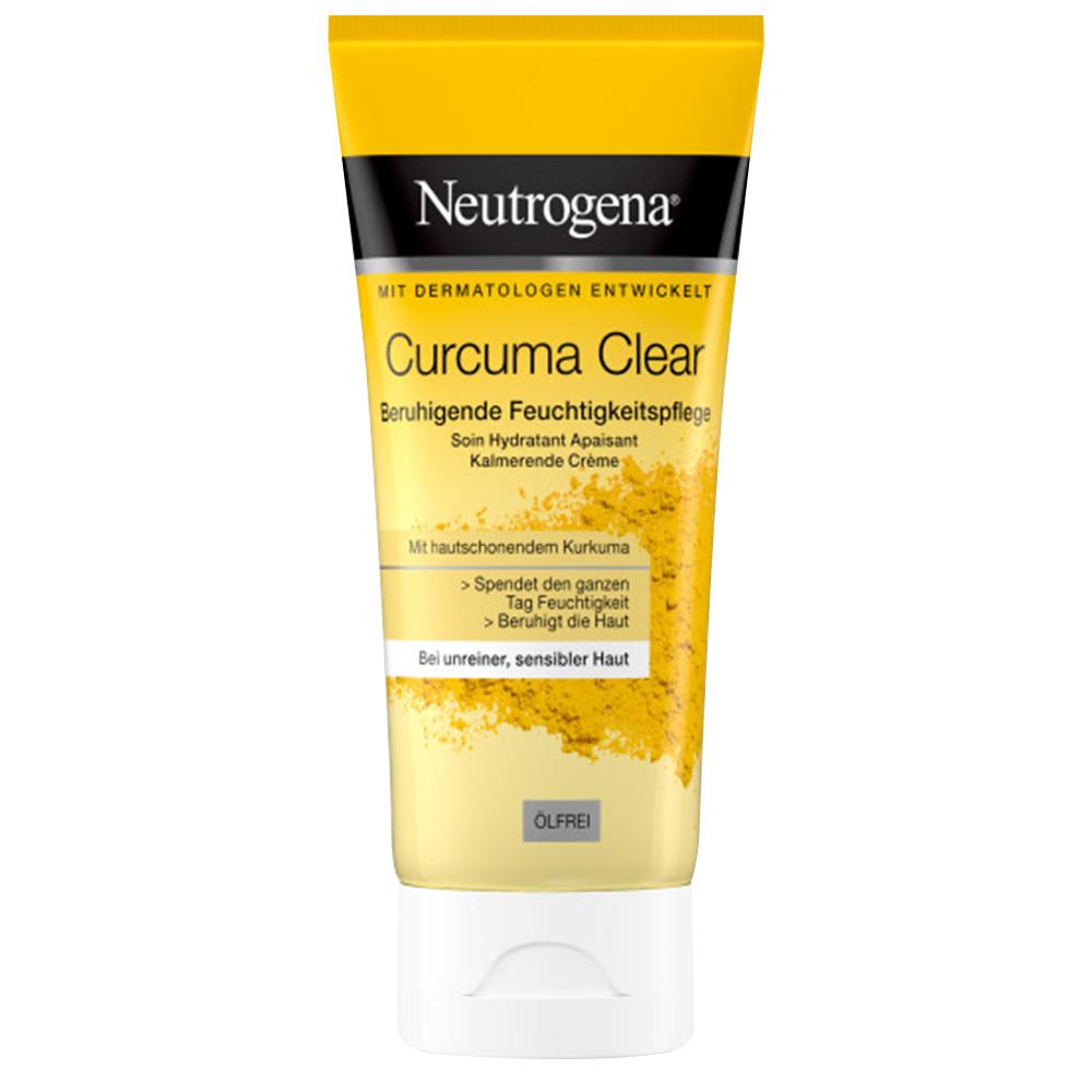 Gelbe Tube einer Neutrogena Feuchtigkeitscreme für sensible Haut.