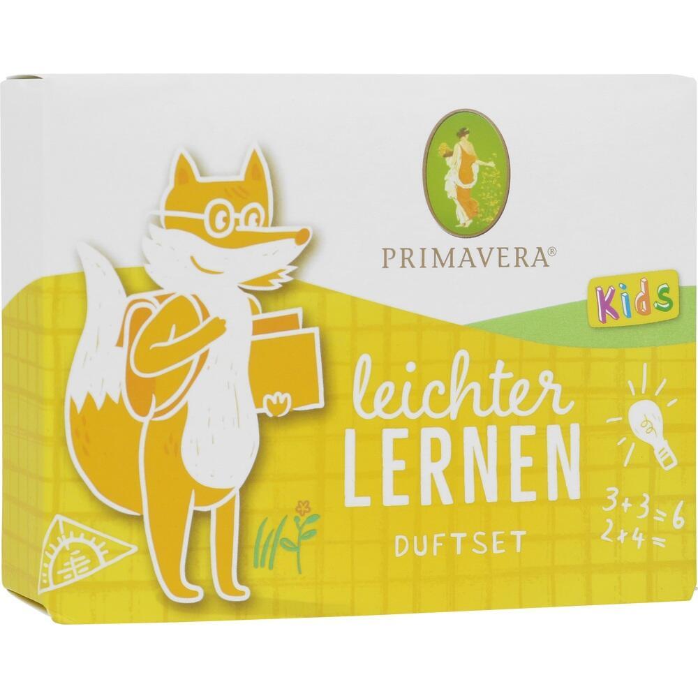 Eine Packung mit einem Fuchs, der B&uuml;cher tr&auml;gt, und dem Text &bdquo;leichter lernen&ldquo;.