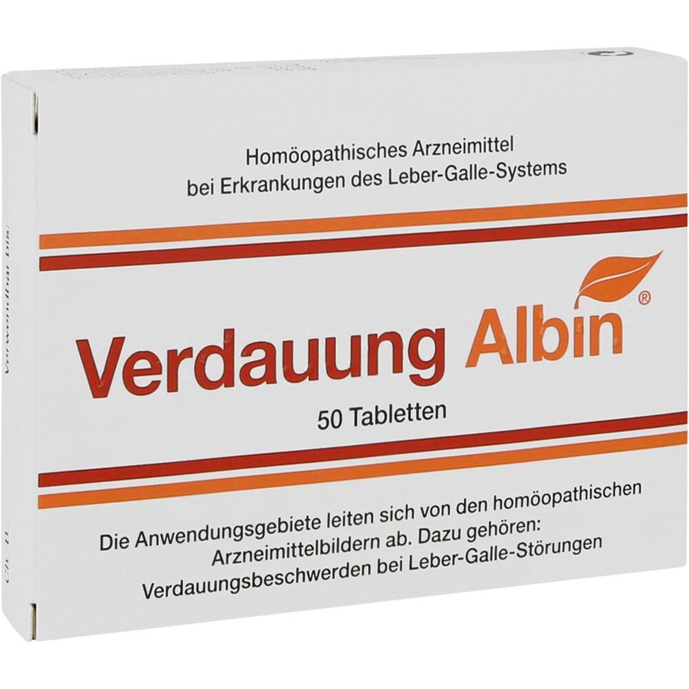 Die Verpackung zeigt ein homöopathisches Arzneimittel zur Unterstützung der Verdauung.