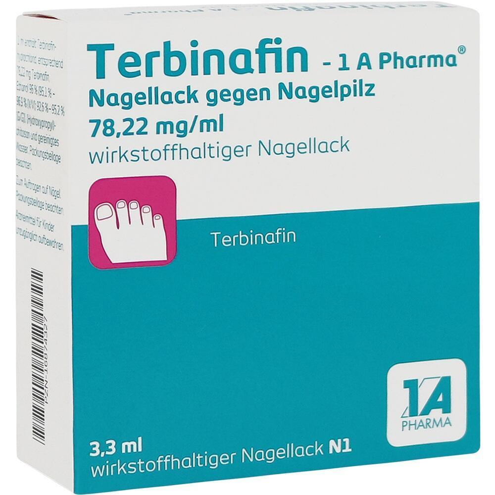 Verpackung von Terbinafin-Nagellack gegen Nagelpilz, 3,3 ml.