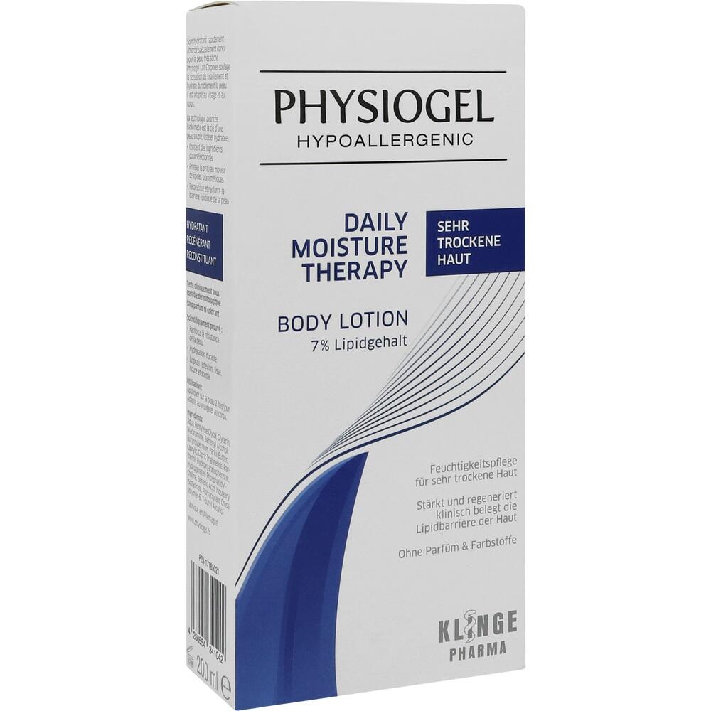 Eine Lotion für sehr trockene Haut in einer weißen Verpackung.