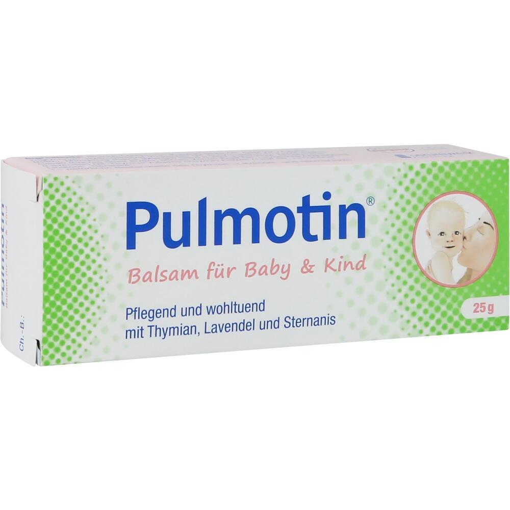 Eine Verpackung von Pulmotin Balsam für Babys und Kinder.