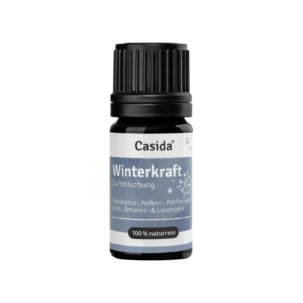Kleines Fl&auml;schchen mit Winterkraft-Duftmischung von Casida.