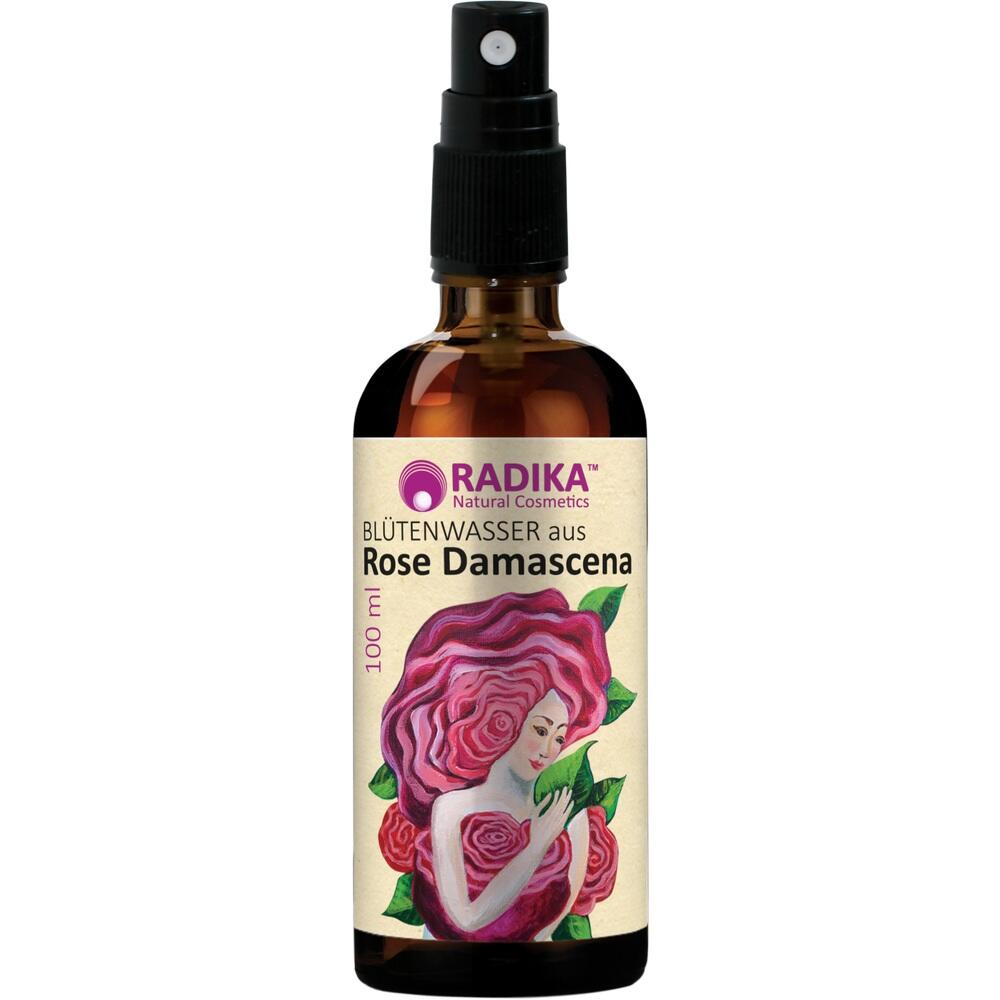 Braune Sprühflasche mit Etikett, Frau mit Rosen als Haar.