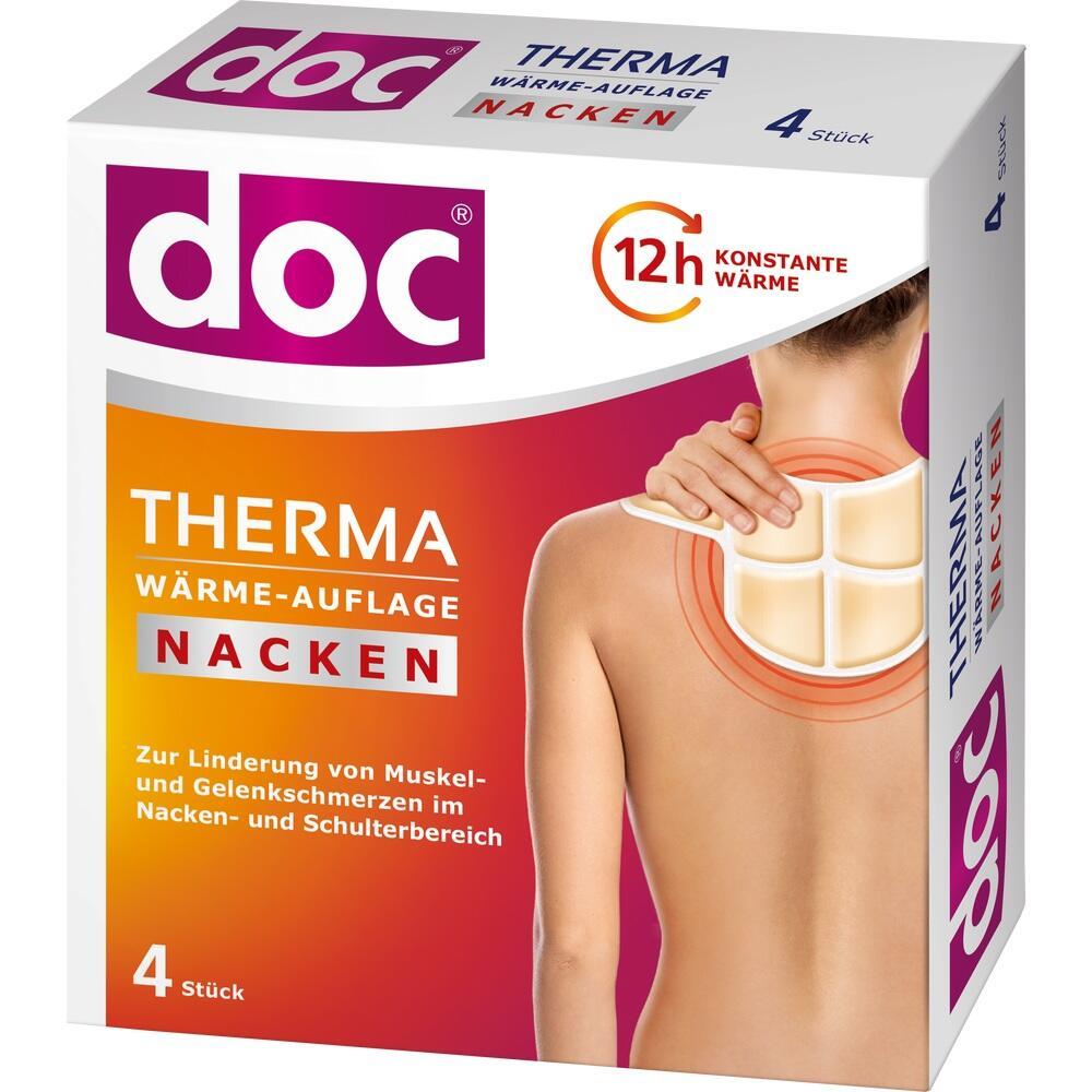 Verpackung f&uuml;r eine Nacken-W&auml;rmeauflage zur Schmerzlinderung.