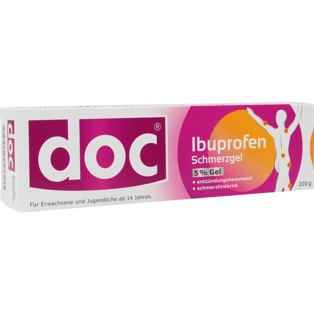 Verpackung von Ibuprofen Schmerzgel, 200g, für Erwachsene und Jugendliche ab 14 Jahren.