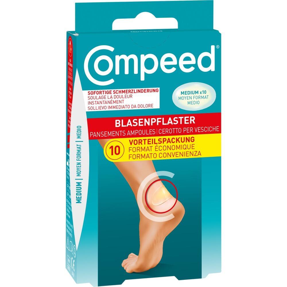 Eine Packung Blasenpflaster für schnellen Schmerzschutz bei Blasen am Fuß.