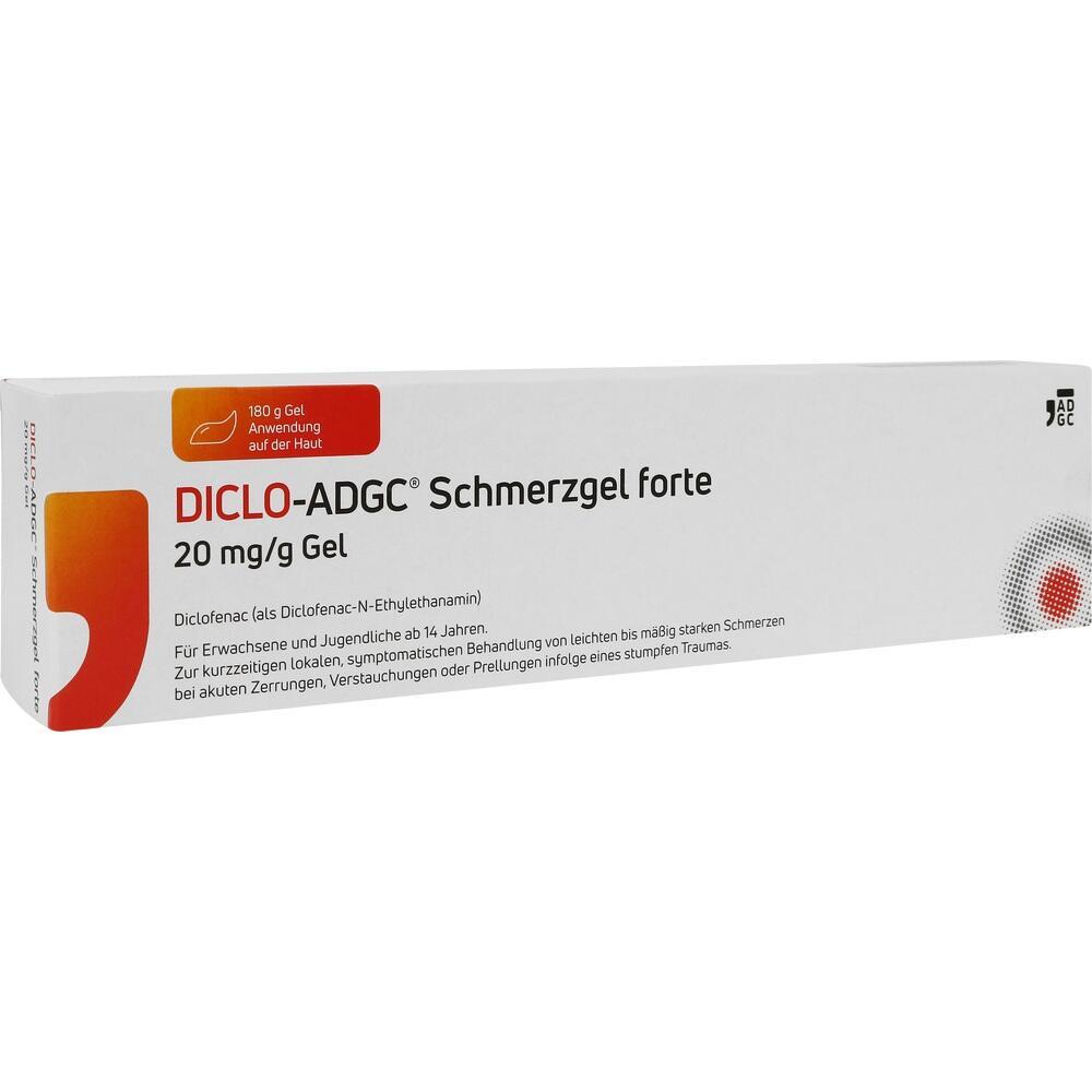 Eine Schachtel mit Diclo-Schmerzgel zur äußeren Anwendung bei Schmerzen.