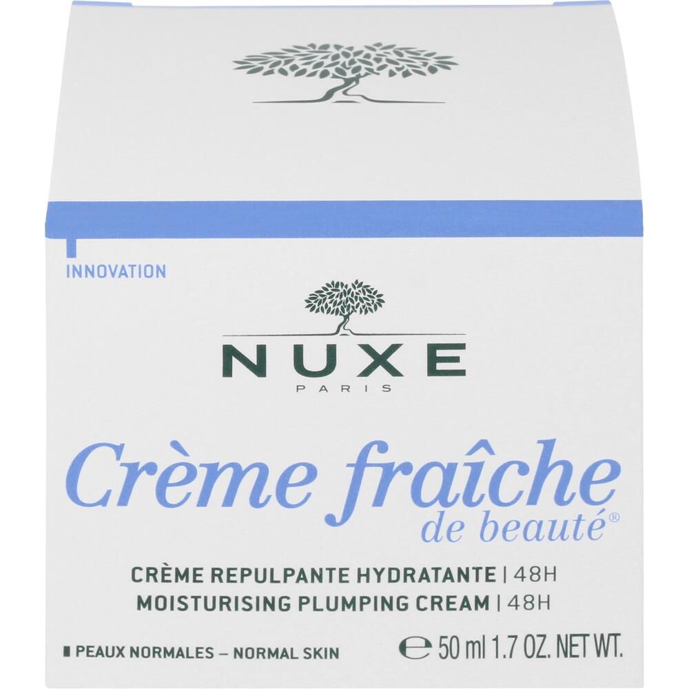Weiße Verpackung einer Feuchtigkeitscreme für normale Haut.