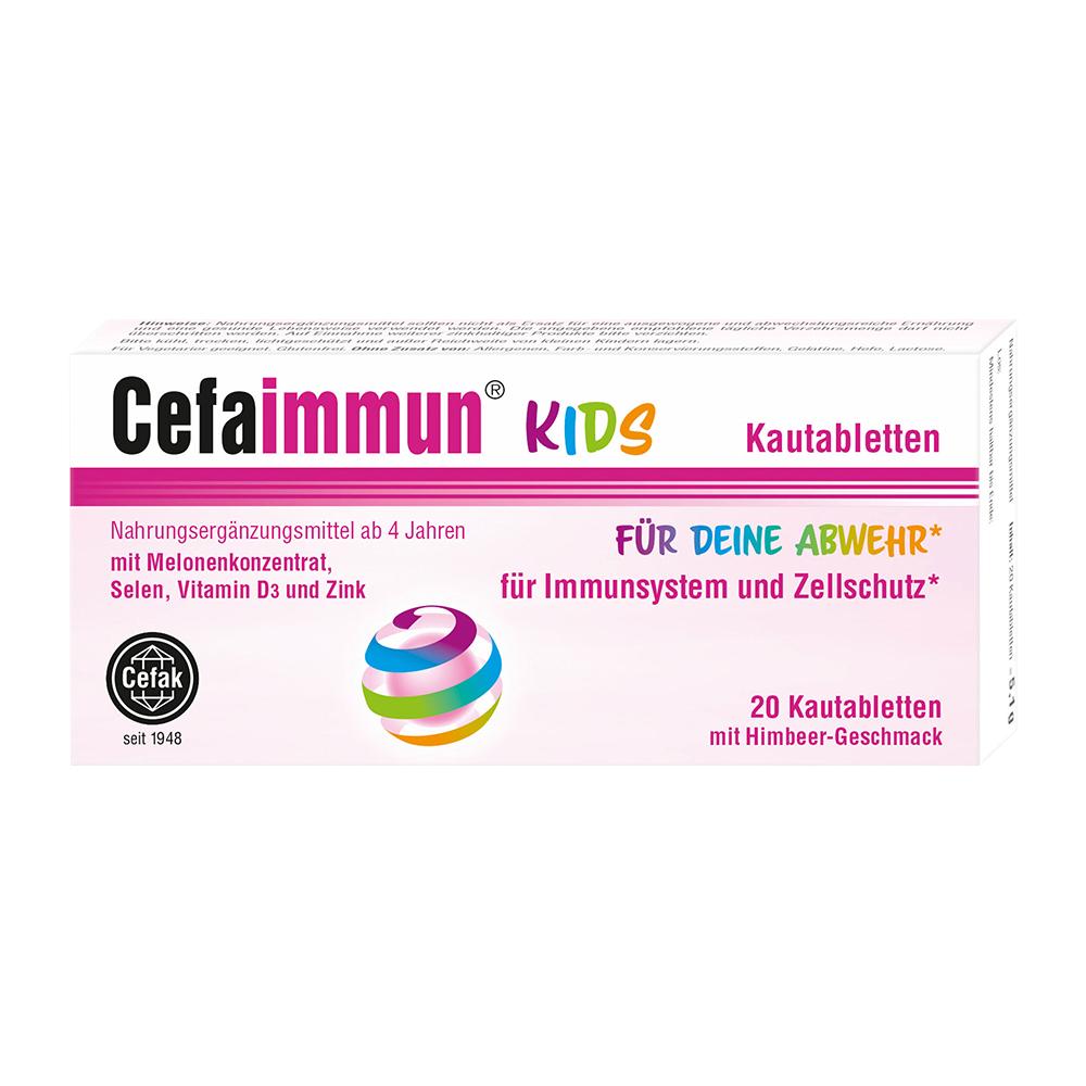 Verpackung einer Nahrungserg&auml;nzung f&uuml;r Kinder zur Unterst&uuml;tzung des Immunsystems.