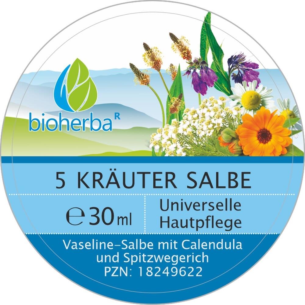 Kräutersalbe mit Blumen, 30 ml, für Hautpflege.