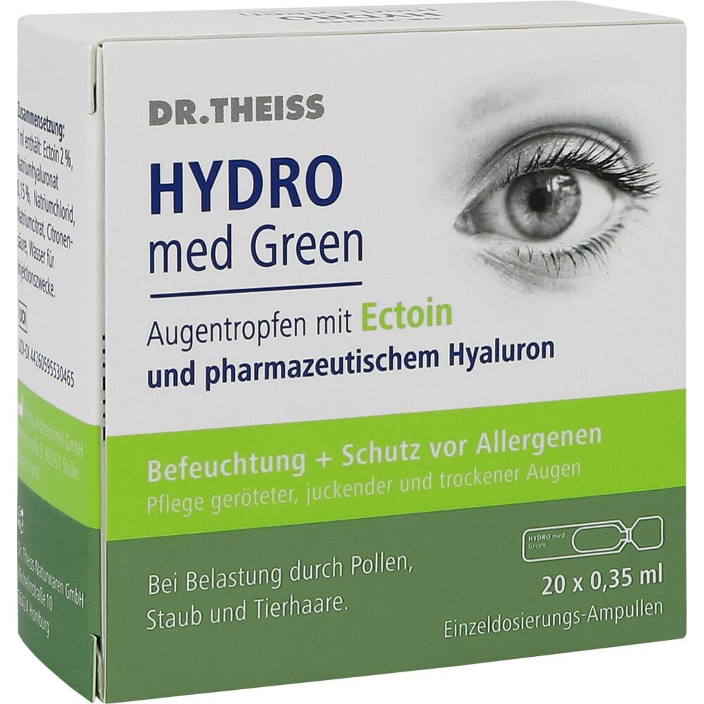 Verpackung von Augentropfen mit Ectoin zur Befeuchtung und Schutz vor Allergenen.
