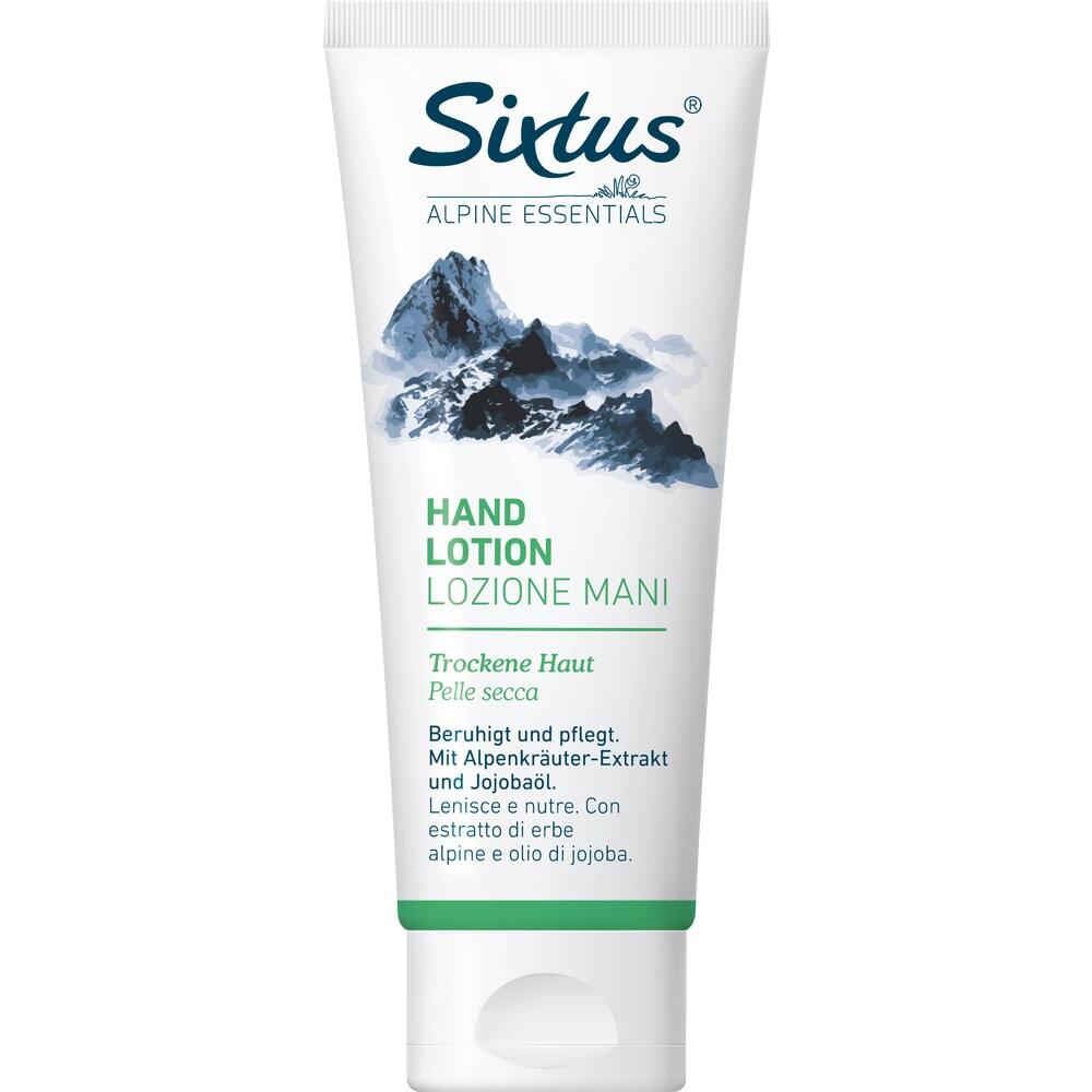 Eine Handcreme-Tube mit Bergmotiv auf der Verpackung.