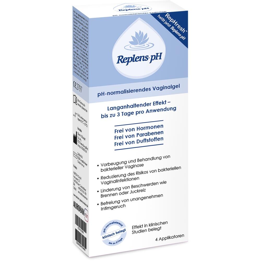 Eine Packung mit pH-normalisierendem Vaginalgel gegen bakterielle Vaginosen.