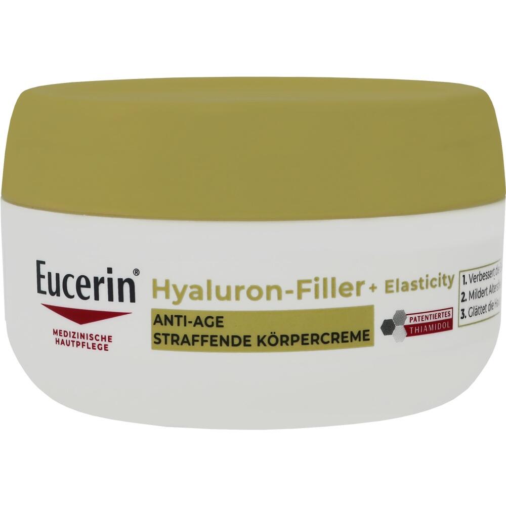Dose mit Eucerin Hyaluron-Filler Anti-Age Creme, Deckel in Olivgrün.