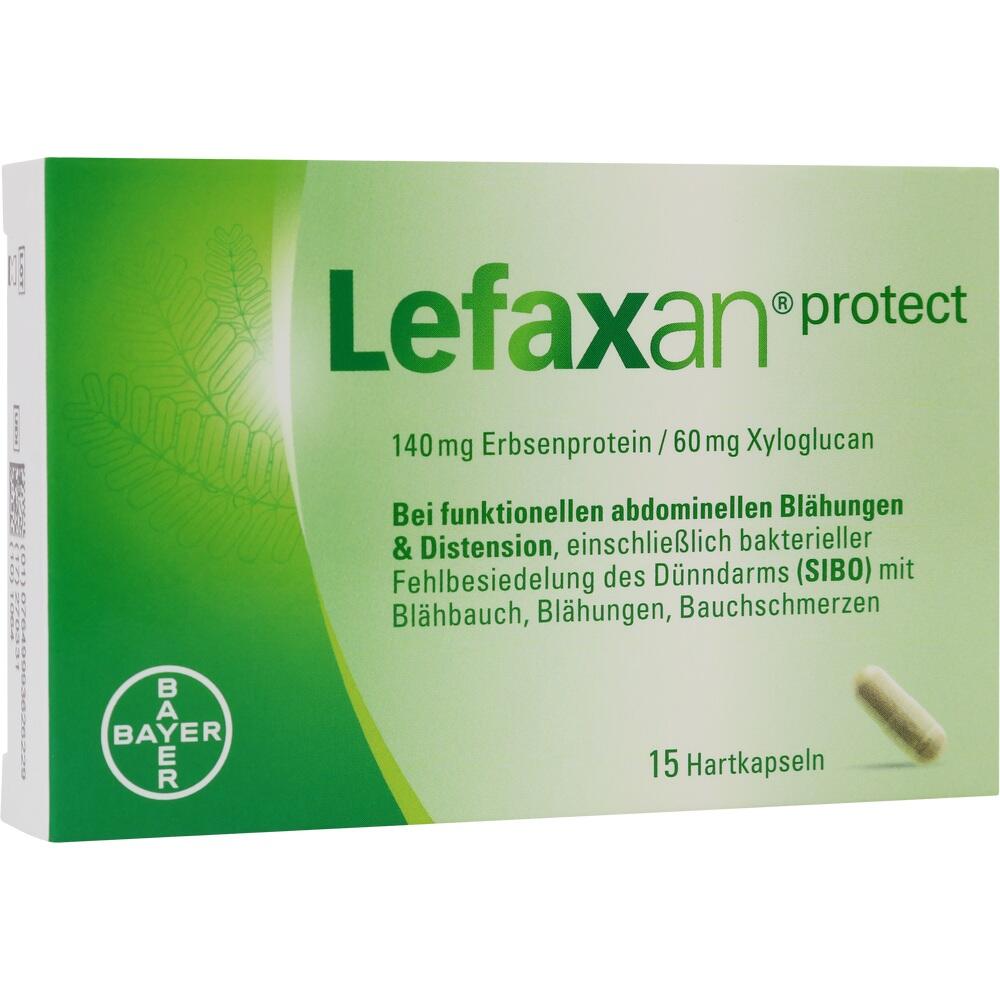Auf der Verpackung von Lefaxan protect steht, dass es gegen Blähungen hilft.