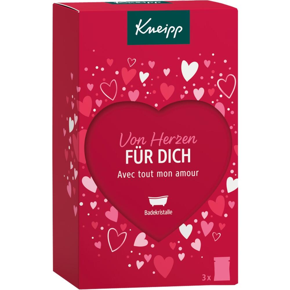 Rote Verpackung mit Herzmotiv und der Aufschrift "Von Herzen für dich".