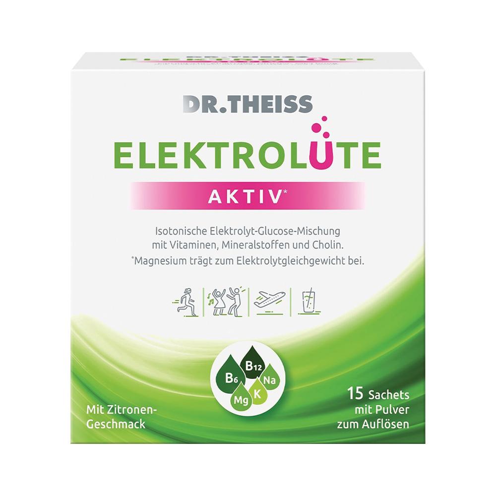 Eine Packung Elektrolytpulver mit Zitronengeschmack zur Unterstützung des Elektrolythaushalts.