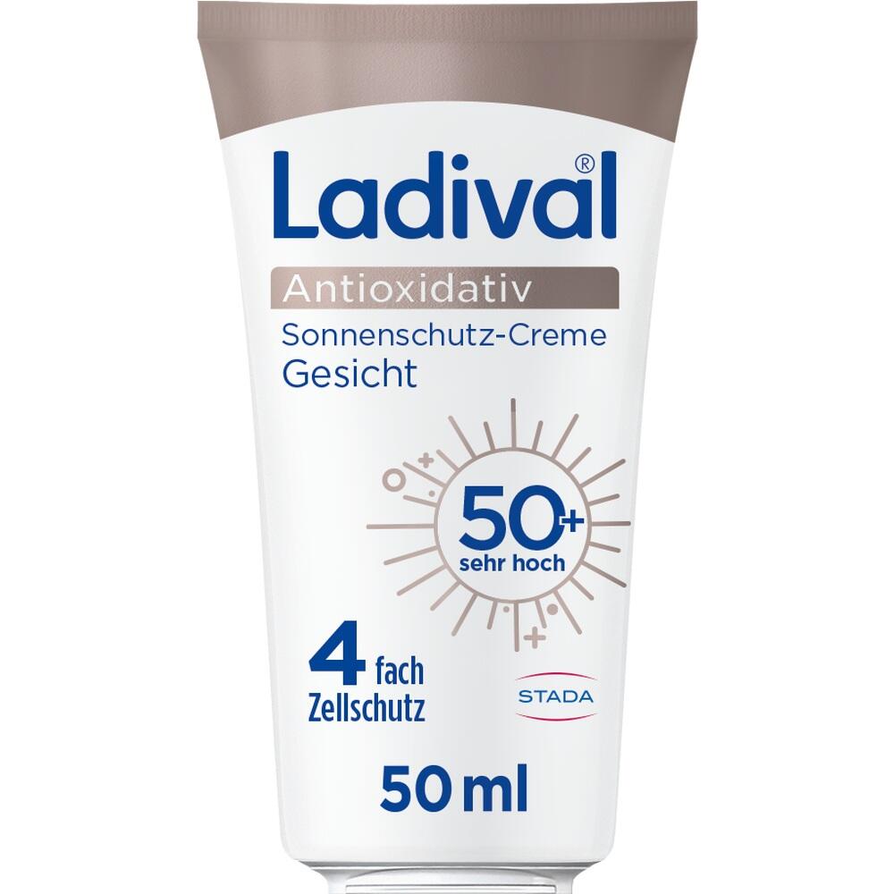 Eine Tube Ladival Sonnenschutz-Creme für das Gesicht mit LSF 50+.