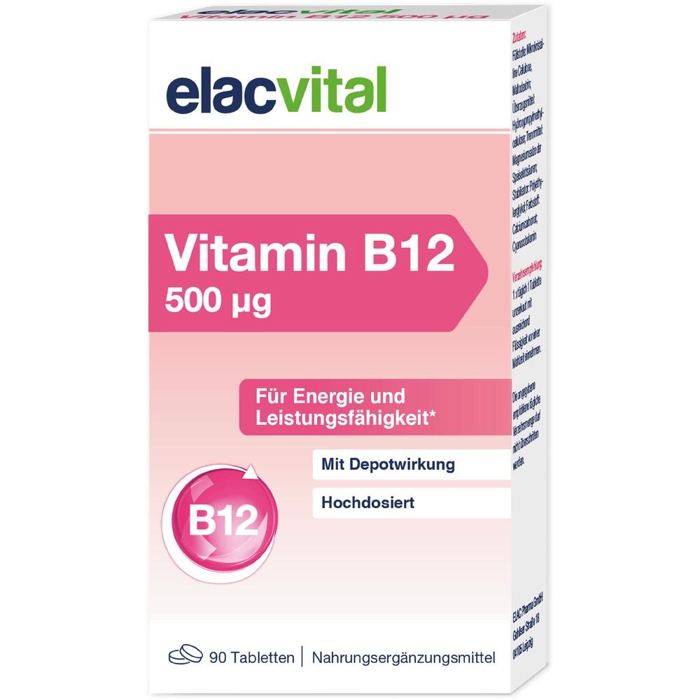 Eine Packung Vitamin B12 Tabletten f&uuml;r Energie und Leistungsf&auml;higkeit.