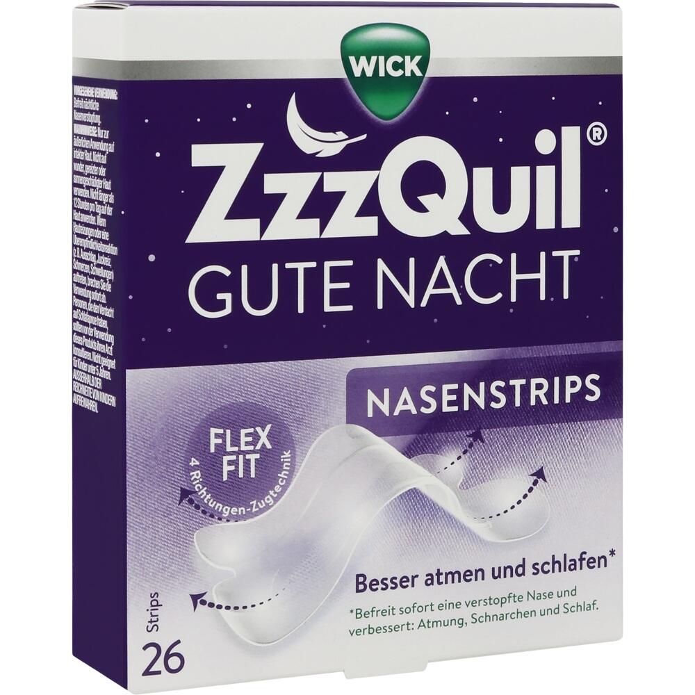 Lila Schachtel mit Nasenstrips für besseren Schlaf und Atmung.